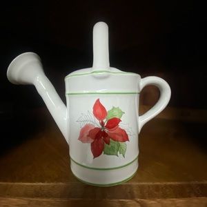 Block Bernarda Poinsettia Ceramic Water Can